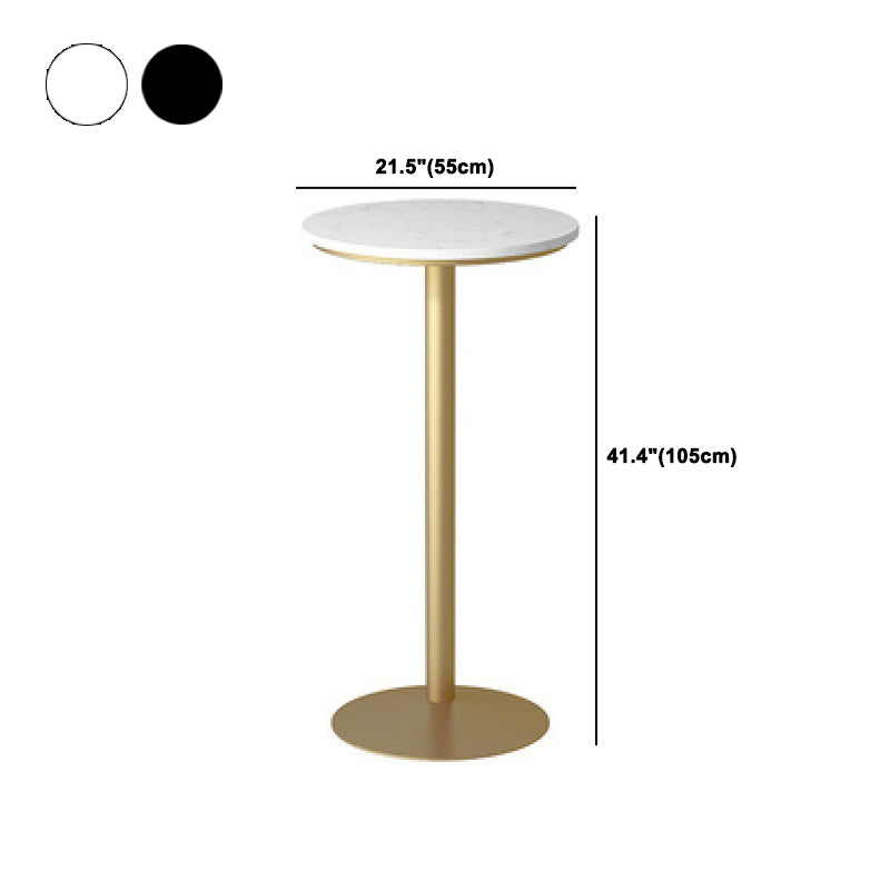 Glam 1/2/3/5 Pieces Artificial Marble Bar Table Set Fixed Table Counter Set