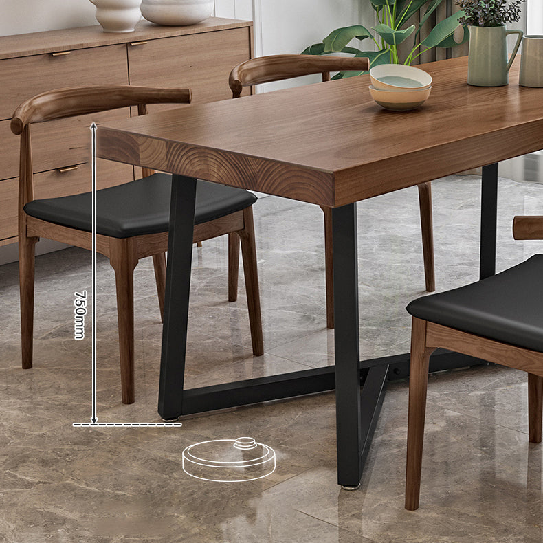 Industrial Rectangle Dinette Set 1/2/4/5 Pieces Natural Wood Table Set