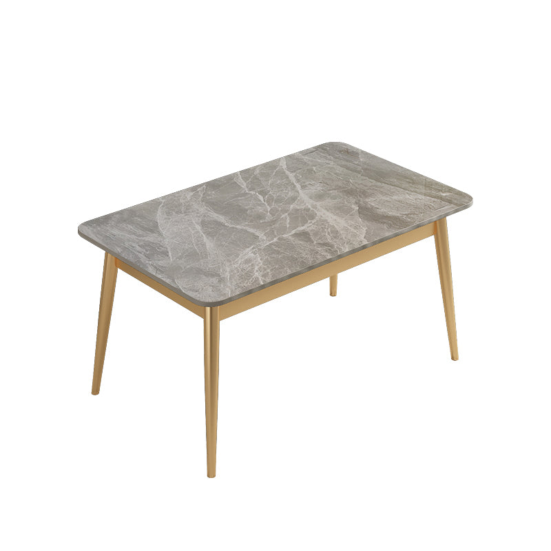 Contemporary Rectangle Dining Table Set 1/2/5/7 Pieces Stone Top Dinette Set