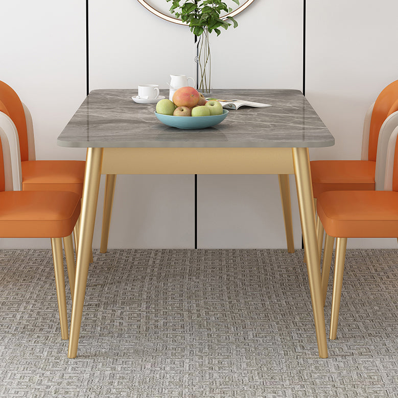 Contemporary Rectangle Dining Table Set 1/2/5/7 Pieces Stone Top Dinette Set