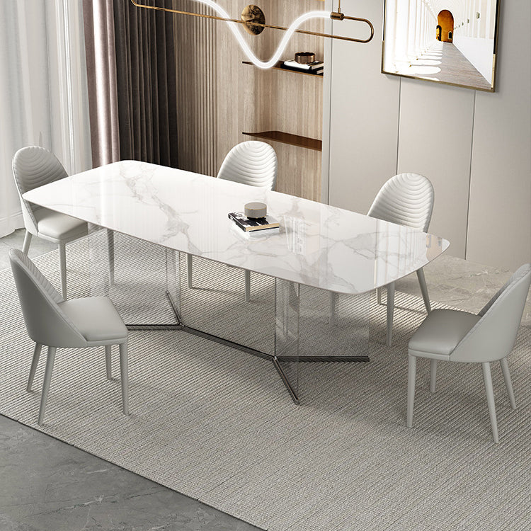 Designer Style Rectangle Dining Table Set 1/4/5 Pieces Acrylic Dining Table