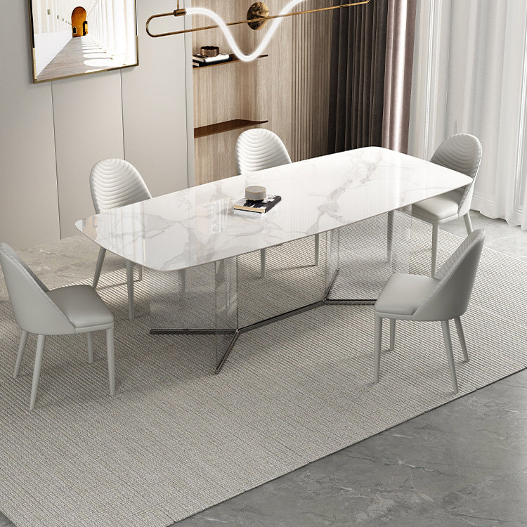 Designer Style Rectangle Dining Table Set 1/4/5 Pieces Acrylic Dining Table