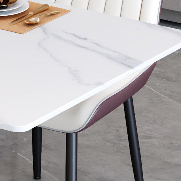 Nordic 1/5 Pieces Dining Set Rectangle Stone Dining Table for Dining Room Kitchen