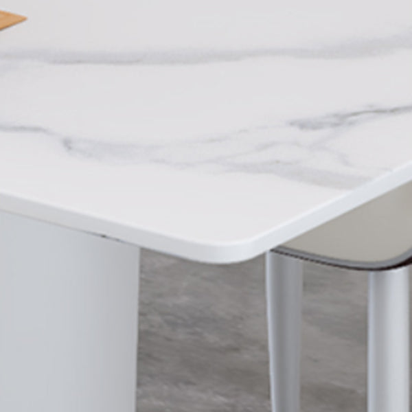 Nordic 1/5 Pieces Dining Set Rectangle Stone Dining Table for Dining Room Kitchen