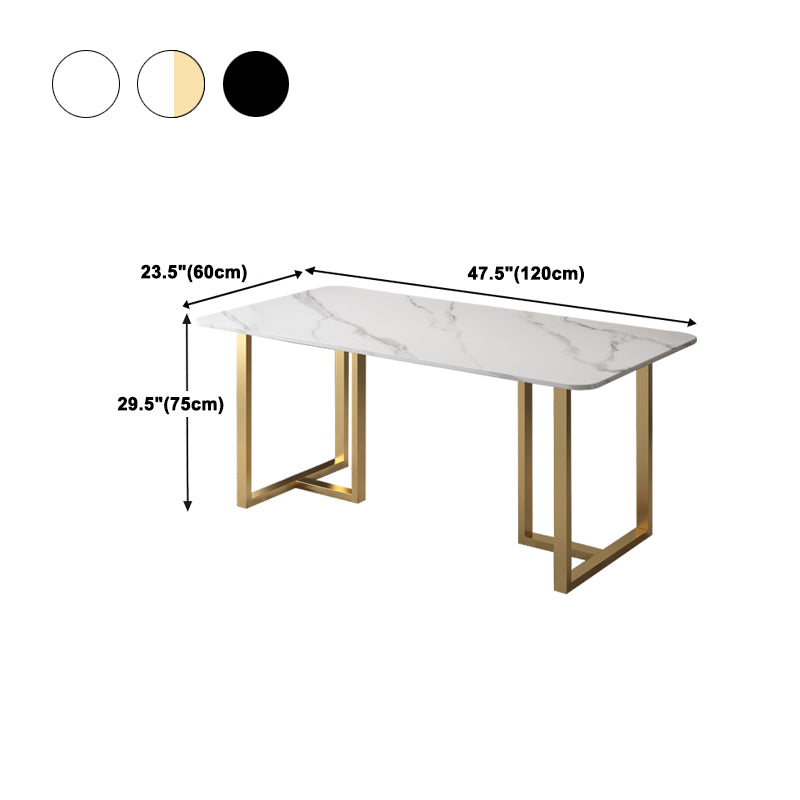 Nordic 1/5/7 Pieces Dining Set Rectangle Stone Dining Table for Dining Room Kitchen
