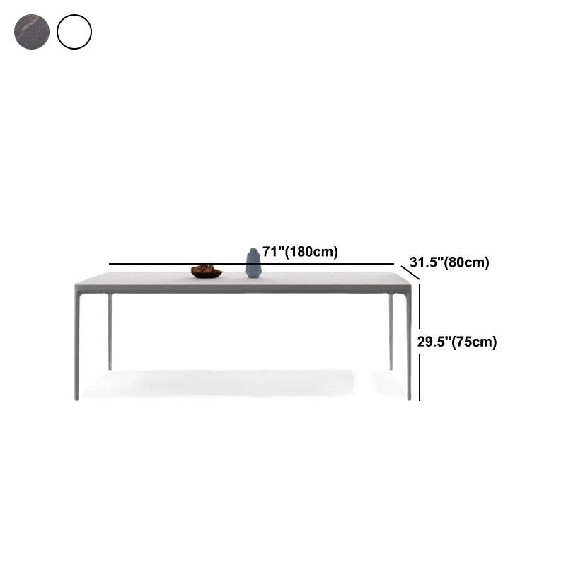 Modern Dinning Tabole with White Marble Rectangle Dining Table for Kitchen