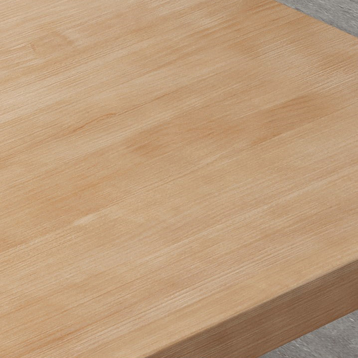 Industrial Style Dining Table Solid Wood Trestle Table for Dining Room