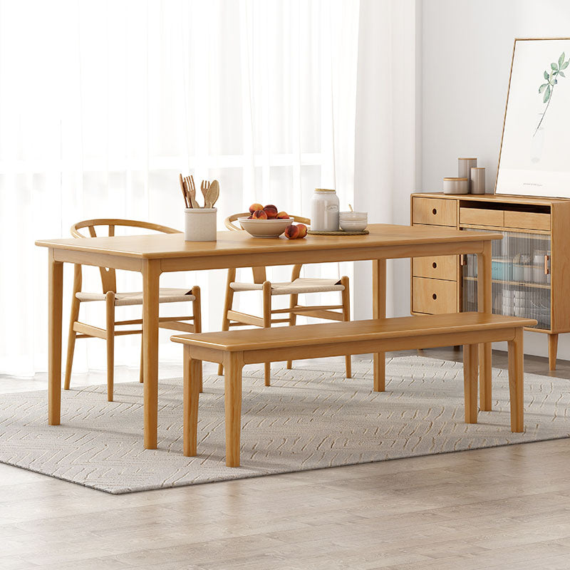 Rectangle Dining Site Table Pine Solid Wood Dining Room Furniture