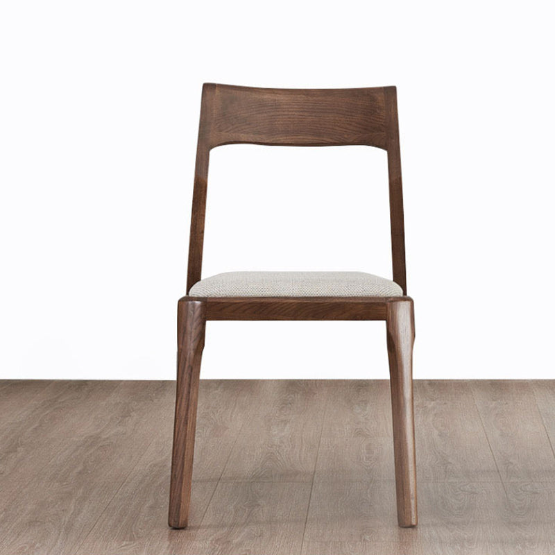 Modern Solid Wood Side Chair Open Back Dining Side Chair with Solid Wood Legs