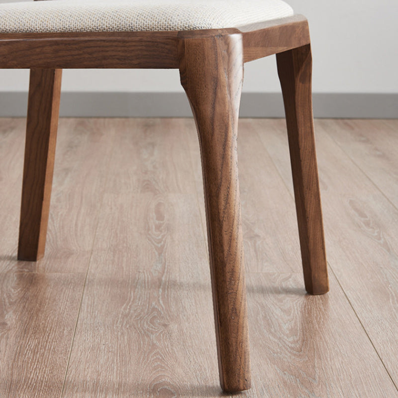 Modern Solid Wood Side Chair Open Back Dining Side Chair with Solid Wood Legs