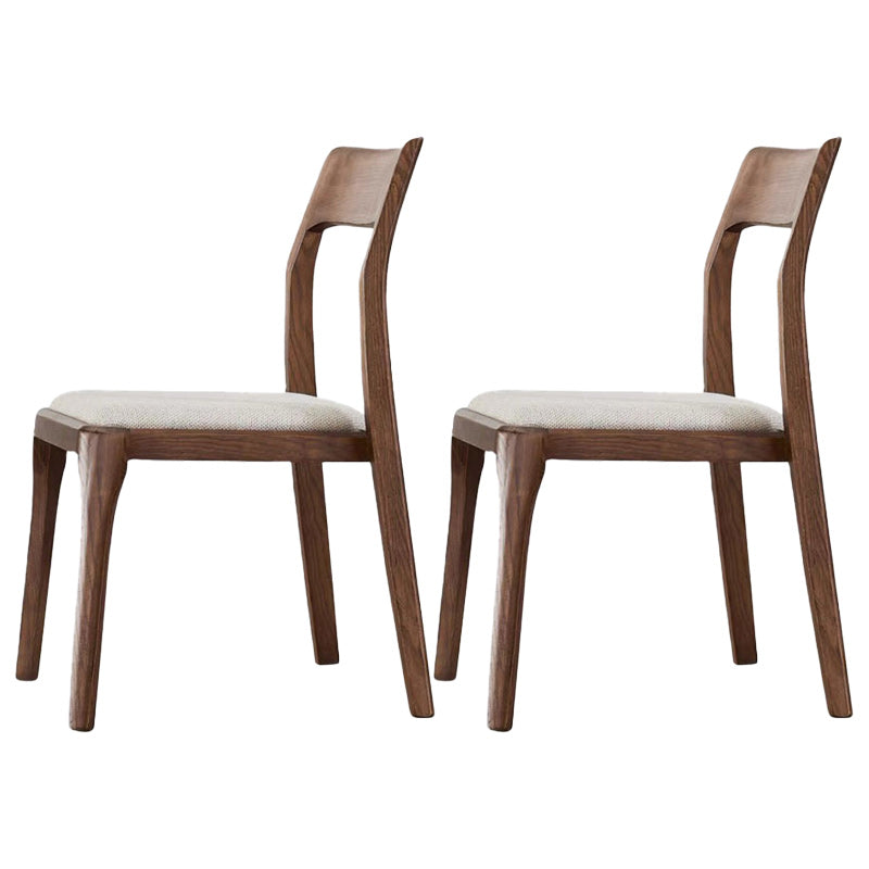 Modern Solid Wood Side Chair Open Back Dining Side Chair with Solid Wood Legs