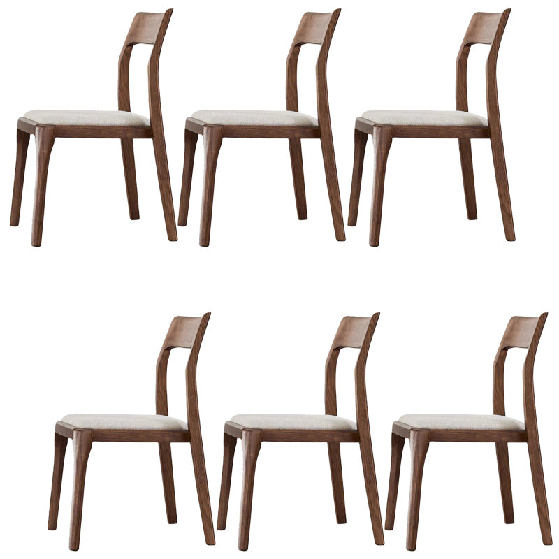Modern Solid Wood Side Chair Open Back Dining Side Chair with Solid Wood Legs