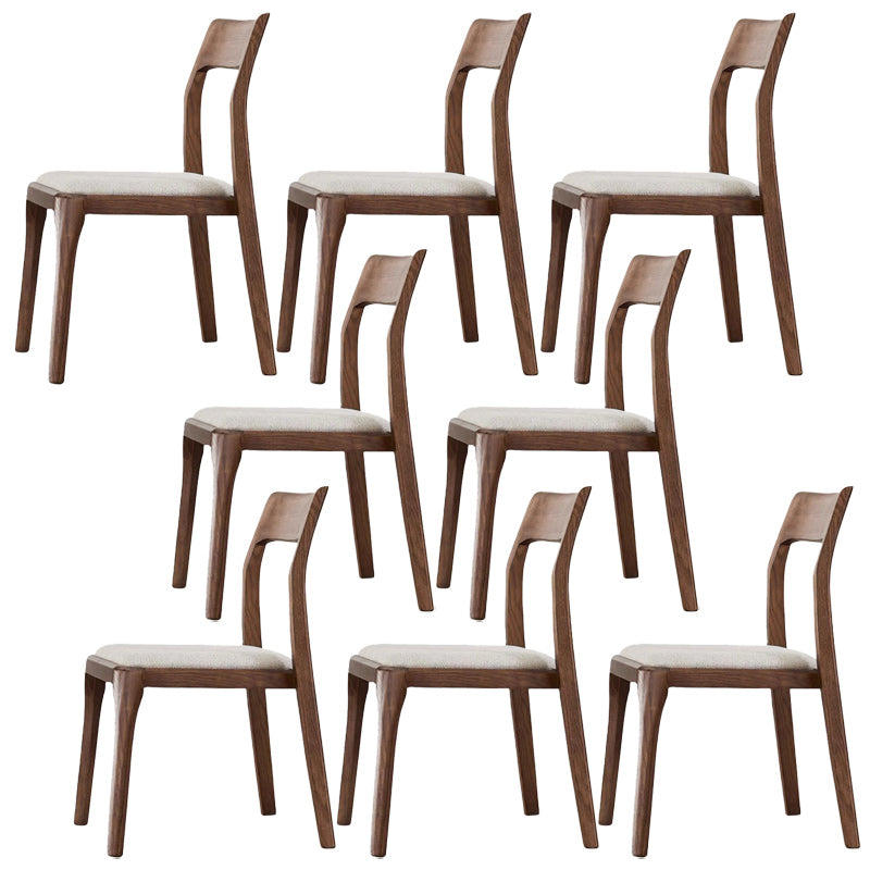 Modern Solid Wood Side Chair Open Back Dining Side Chair with Solid Wood Legs
