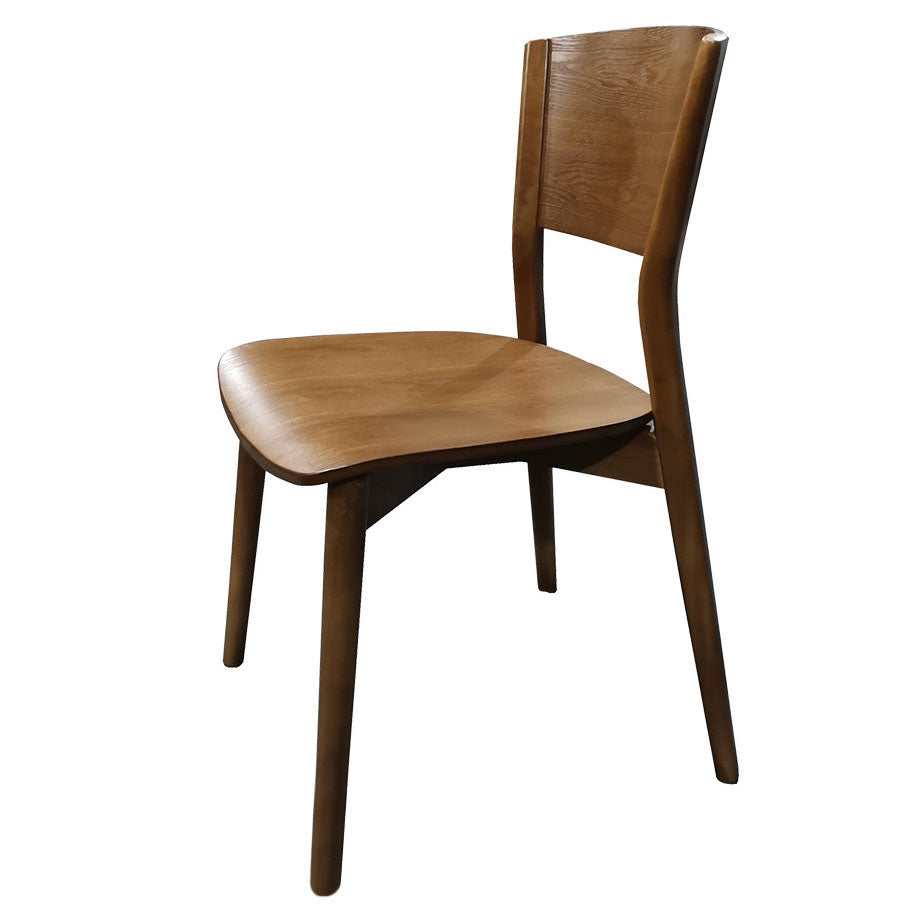 Contemporary Wood Dining Chair Open Back Dining Side Furniture in Matte Finish for Indoor