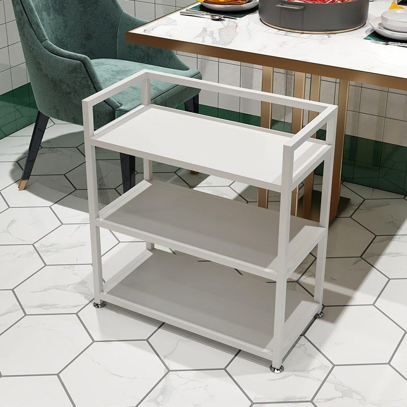 25.59"H Modern Stationary Prep Table Metal Prep Table for Home Use