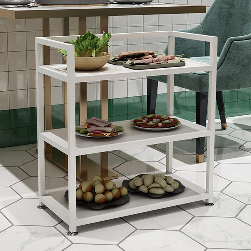 25.59"H Modern Stationary Prep Table Metal Prep Table for Home Use