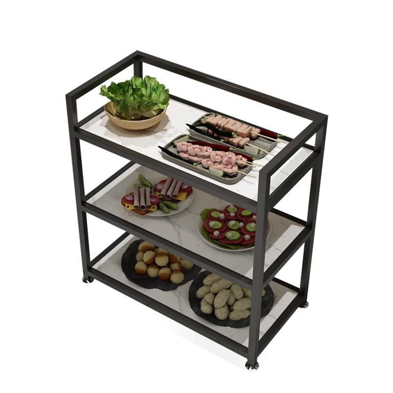 25.59"H Stationary Modern Prep Table Metal Prep Table for Home Use