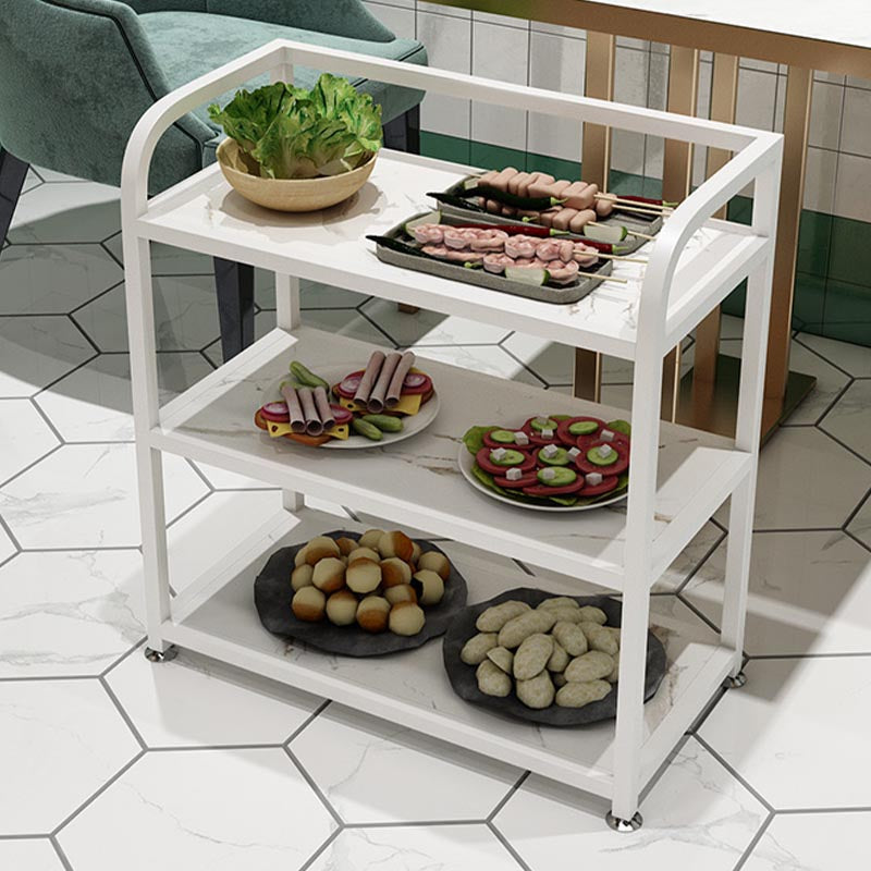 25.59"H Stationary Modern Prep Table Metal Prep Table for Home Use
