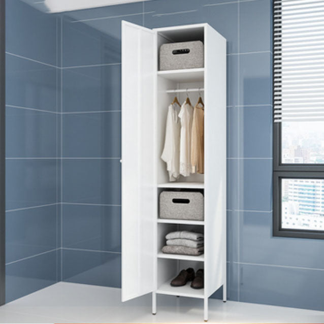 Modern Metal Wardrobe for Home Metallic Finish Cabinet with Legs