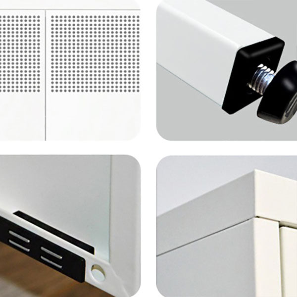 Modern Metal Wardrobe for Home Metallic Finish Cabinet with Legs