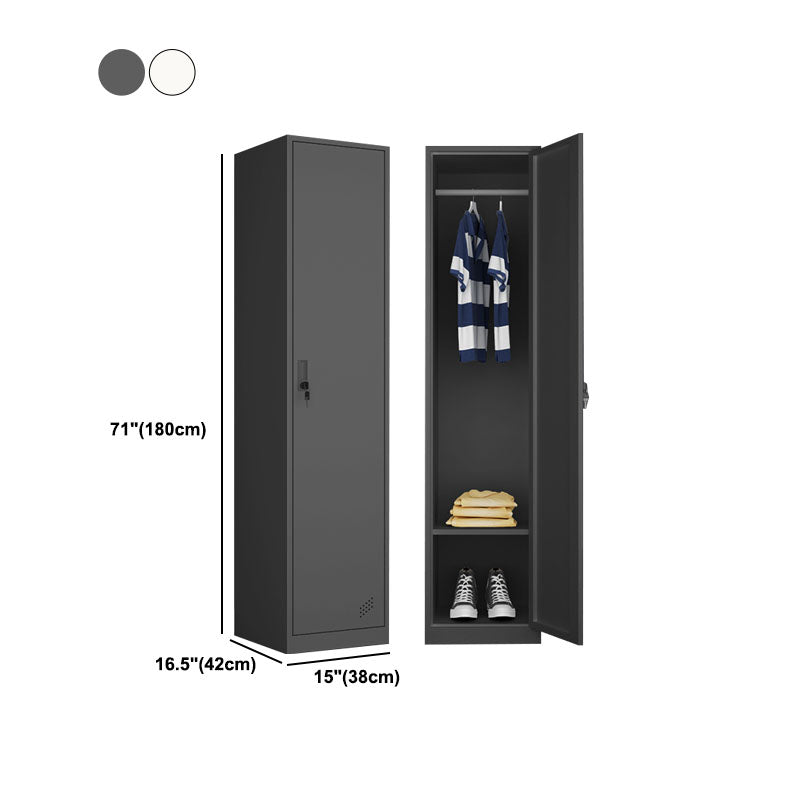 Steel Storage Cabinet Contemporary Wardrobe Armoire for Bedroom