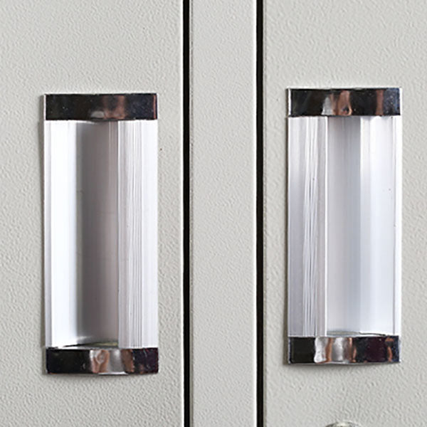 White Hinged Wardrobe Armoire Steel Storage Cabinet for Bedroom