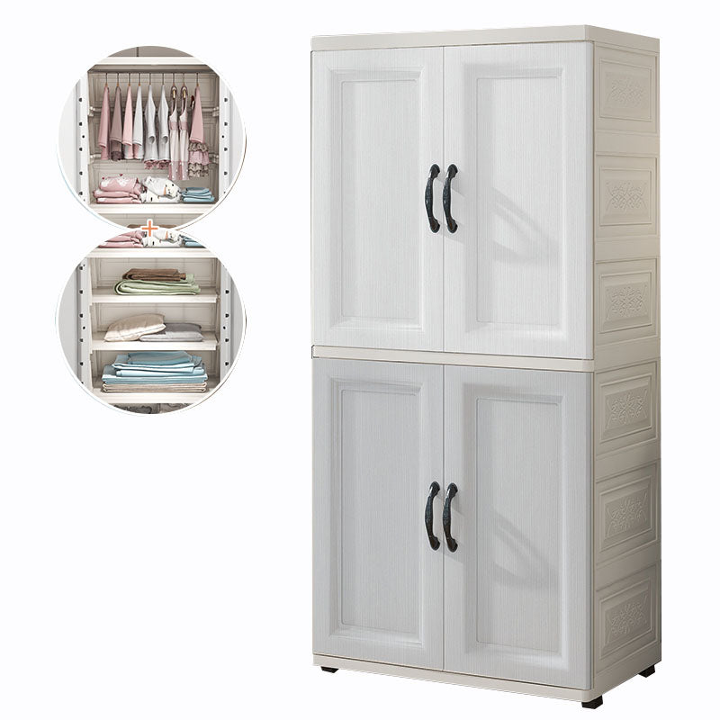 Plastic Contemporary Storage Cabinet for Bedroom Matte Finish Cabinet