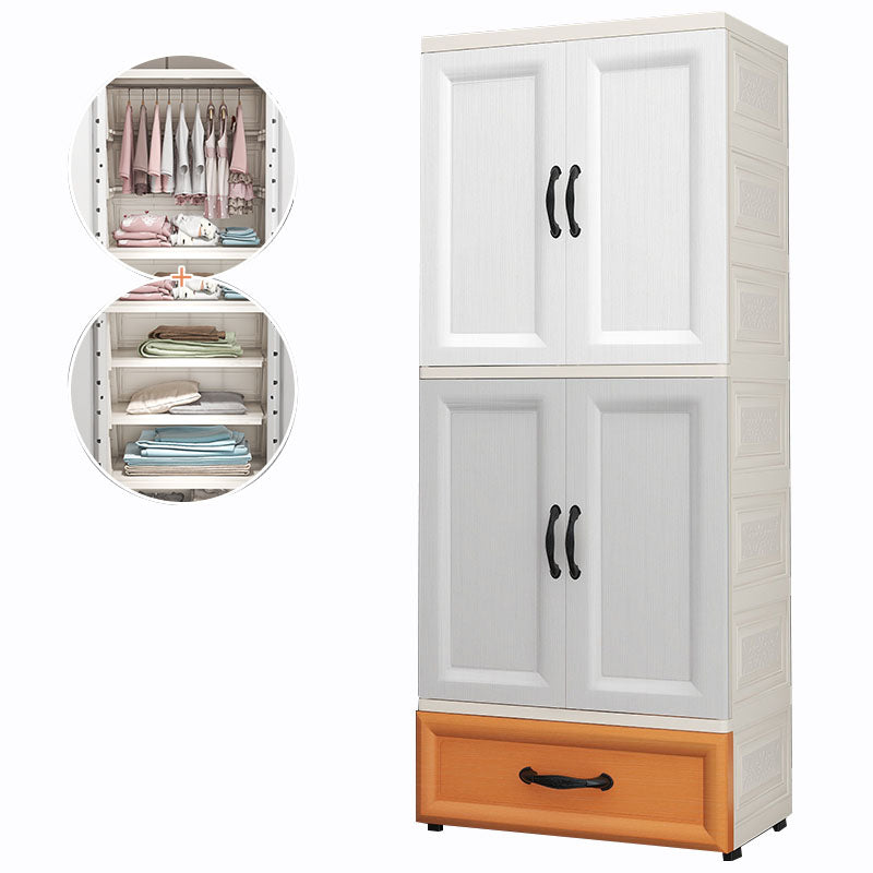 Plastic Contemporary Storage Cabinet for Bedroom Matte Finish Cabinet