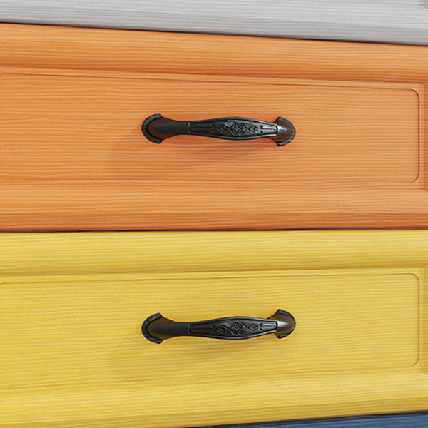 Plastic Contemporary Storage Cabinet for Bedroom Matte Finish Cabinet