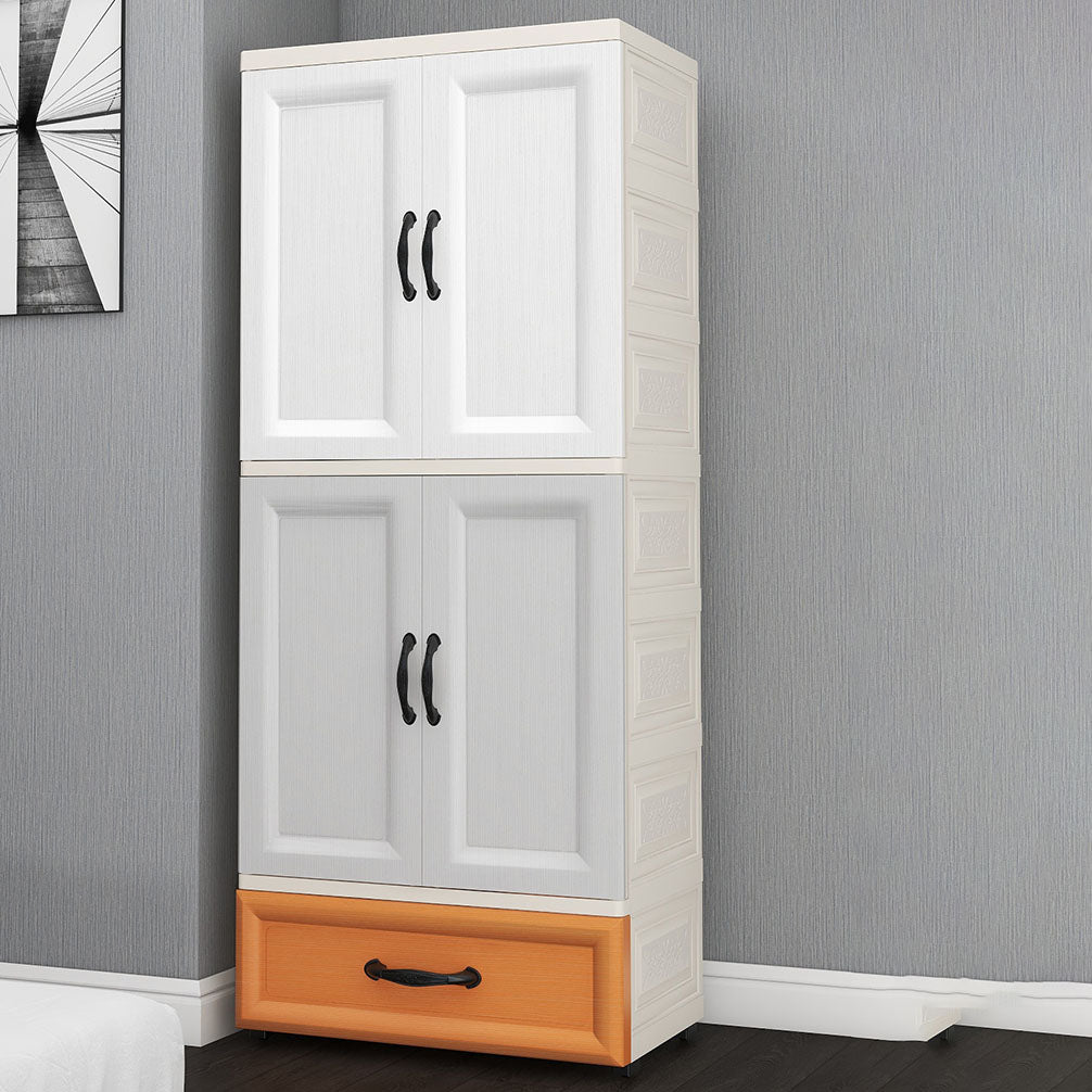 Plastic Contemporary Storage Cabinet for Bedroom Matte Finish Cabinet