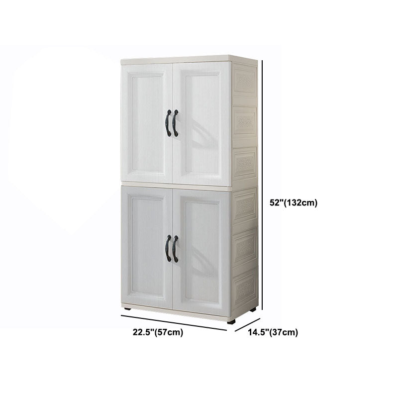 Plastic Contemporary Storage Cabinet for Bedroom Matte Finish Cabinet
