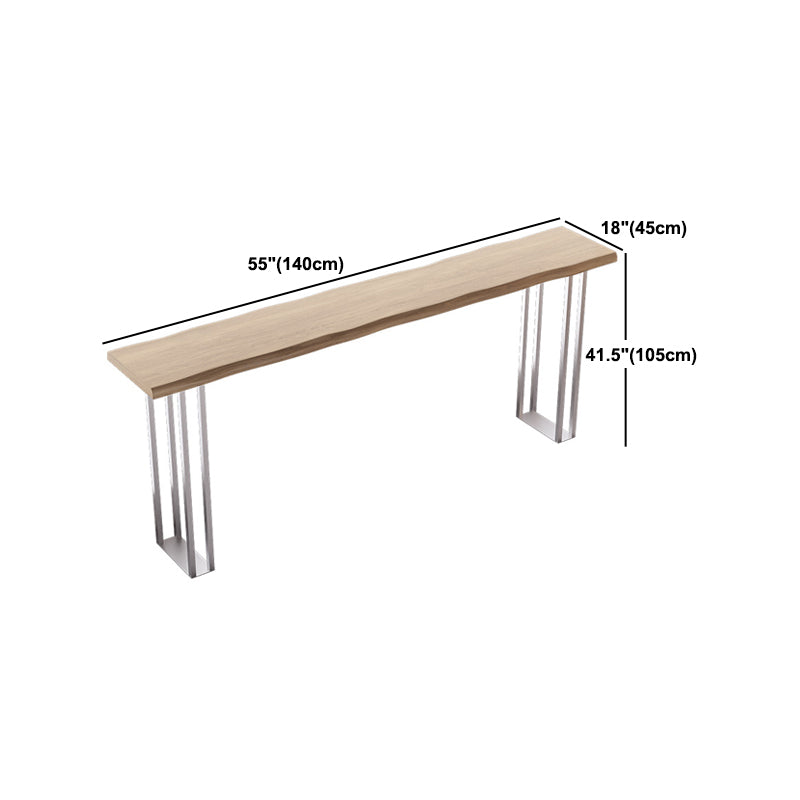 Modern Rectangle Solid Wood Bar Table Set 1/3/5 Pieces Counter Table with Backless Stools