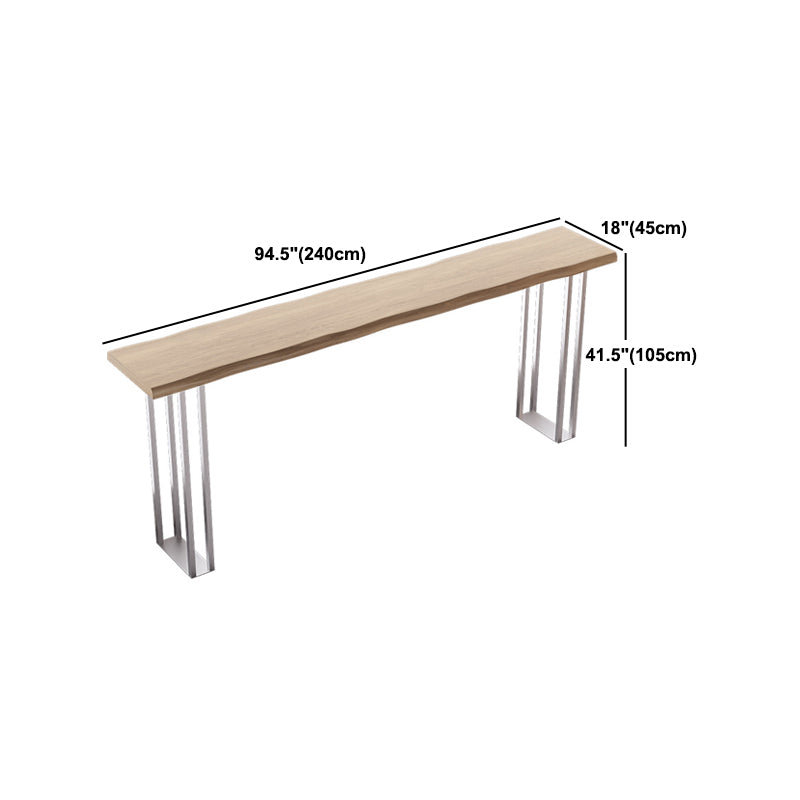 Modern Rectangle Solid Wood Bar Table Set 1/3/5 Pieces Counter Table with Backless Stools