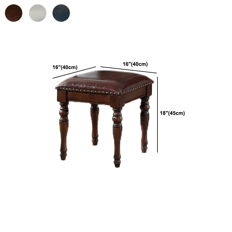 55.1"height Brown/ White Wood Makeup Vanity with Drawers and Mirror