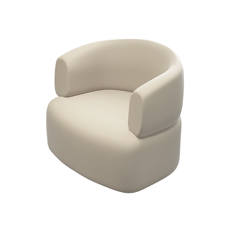 Faux Leather Recessed Arm Sofa Contemporary Standard Sofa for Living Room