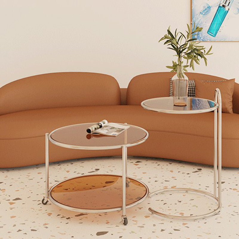 Faux Leather Contemporary Curved Sofa Armless Sofa for Living Room