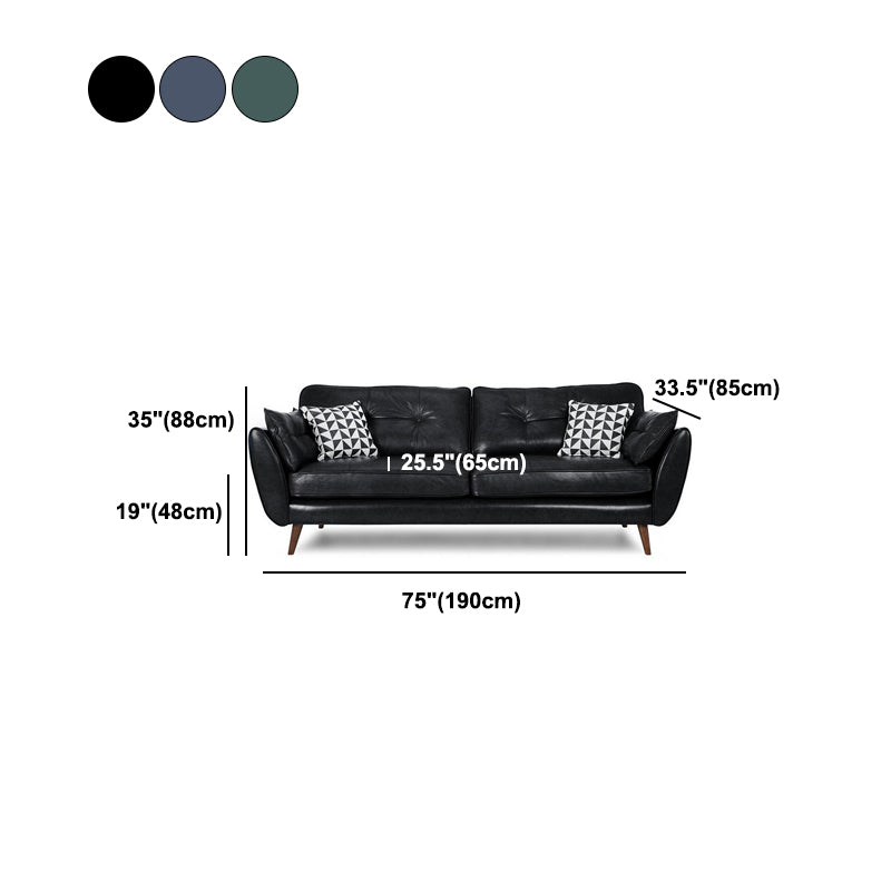 Glam Tufted Split-Back Standard Living Room Pillow Top Arm Sofa