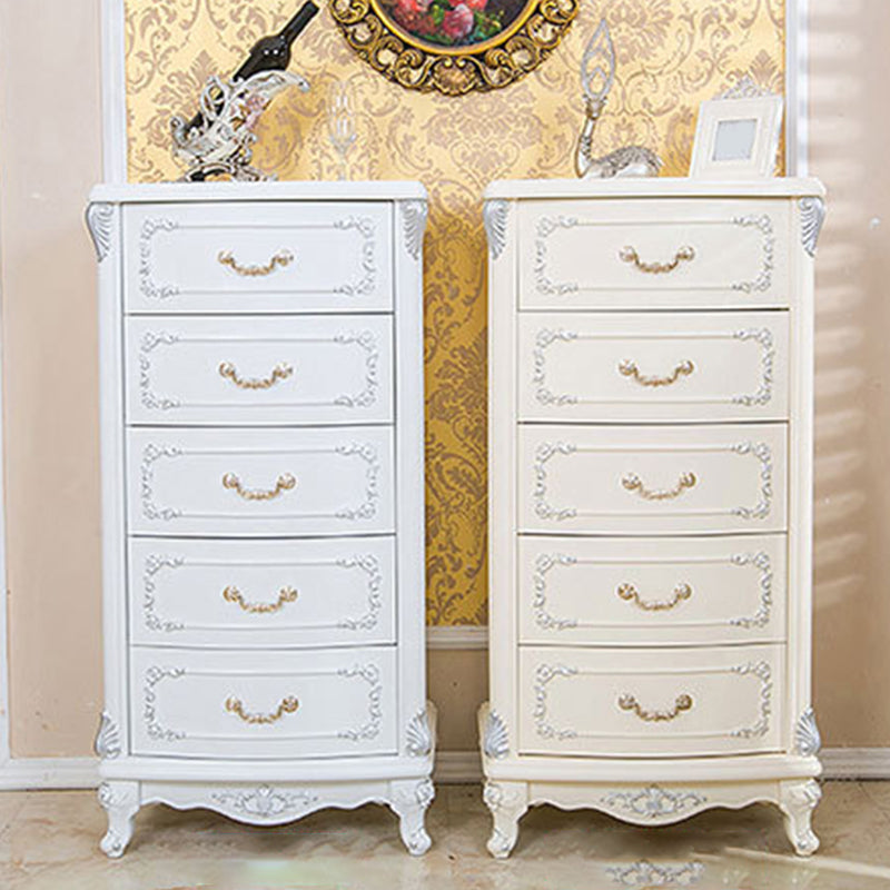 Glam Style Bedroom Storage Chest Solid Wood Lingerie Chest with Drawers