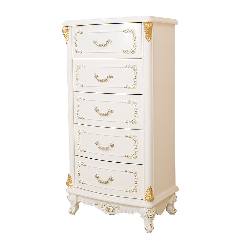 Glam Style Bedroom Storage Chest Solid Wood Lingerie Chest with Drawers