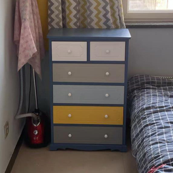 Modern Style Storage Chest Vertical Wood White Storage Chest Dresser with Drawers