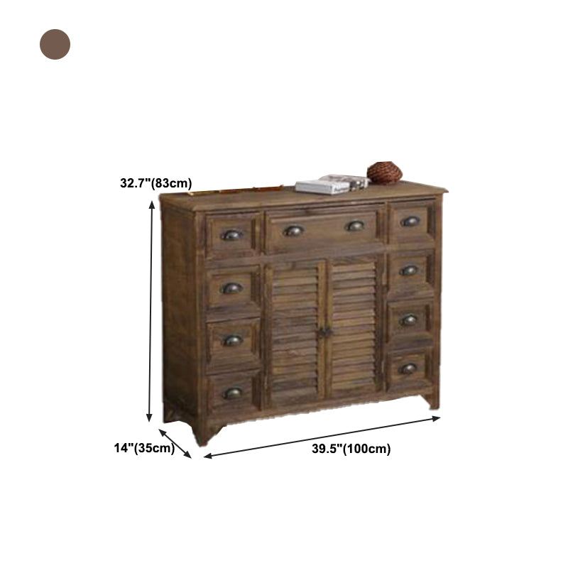 Modern Style Storage Chest Vertical Wood White Storage Chest Dresser with Drawers