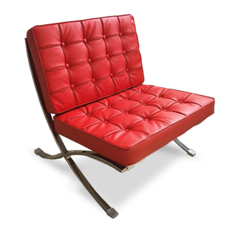 Faux Leather Accent Chair 29.52" L x 30.70" W x 30.70" H Tufted Lounge Chair