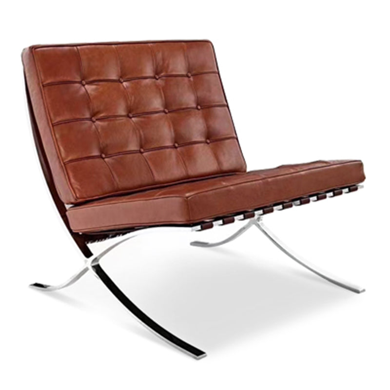 Faux Leather Accent Chair 29.52" L x 30.70" W x 30.70" H Tufted Lounge Chair