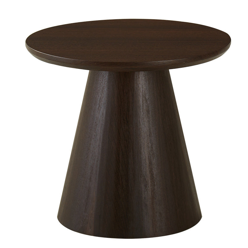 French Country Style Round Old Solid Wood Table with Pedestal Base Coffee Table