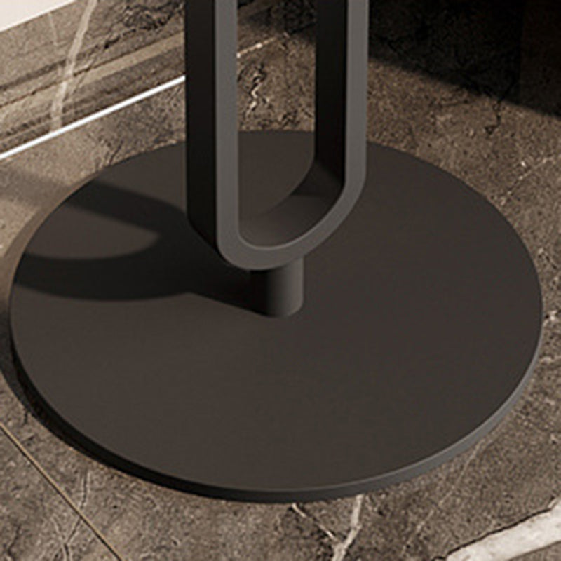 Modern Style Iron Material Base Rock Plate Table Round Side Table