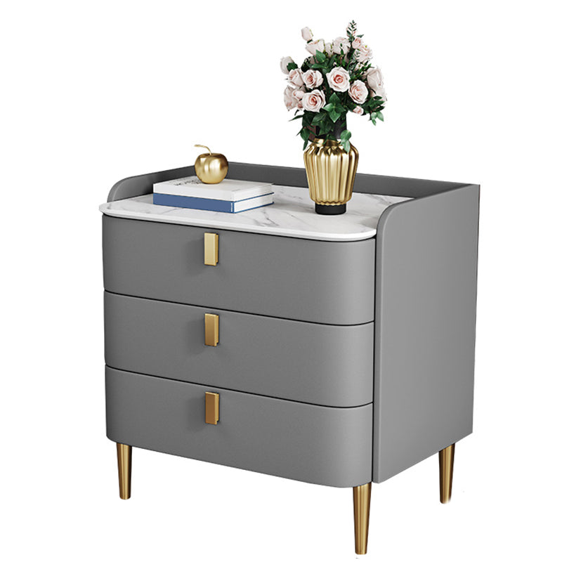 Contemporary Drawer Storage Bed Nightstand Wooden Night Table for Bedroom