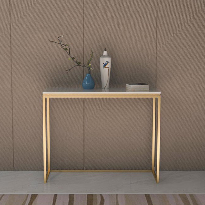 Modern Rectangular White/Black Console Table -  11.81" x 31.49" Console Table
