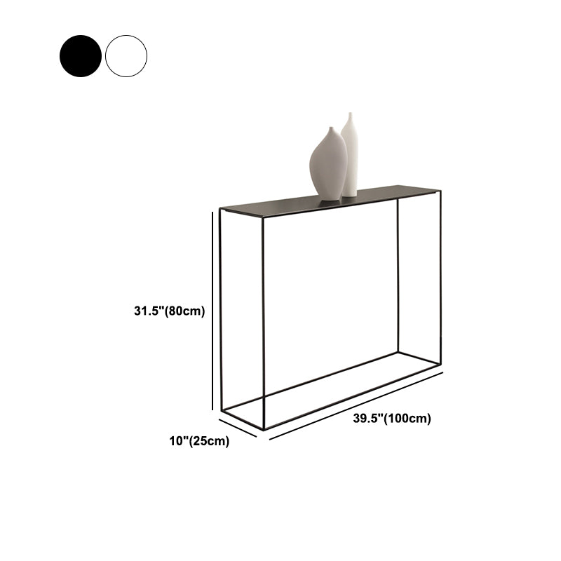 Ironcraft Rectangle Console Table Contemporary Accent Table for Hall
