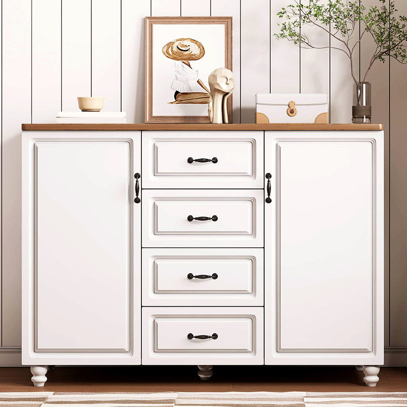 Wood Accent Cabinet with Drawer Contemporary  Rectangle Side Cabinet