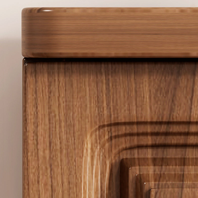 Wood Accent Cabinet with Drawer Contemporary  Rectangle Side Cabinet